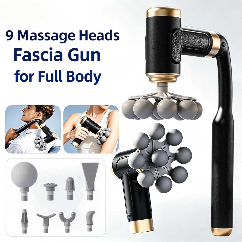 Electric Massage Gun Deep Tissue - Pistolet de massage des fascias 2-en-1