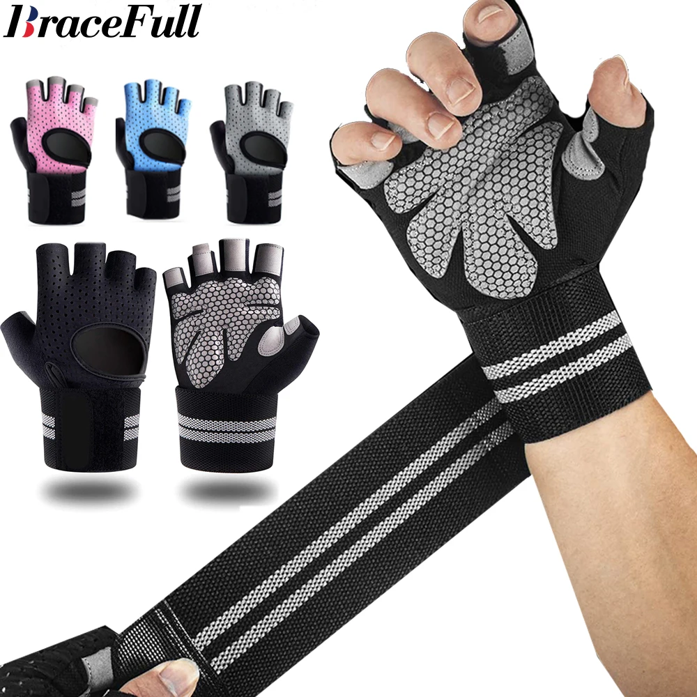 Gants de fitness demi-doigt av - Wrist Wraps Weightlifting Support avis et prix
