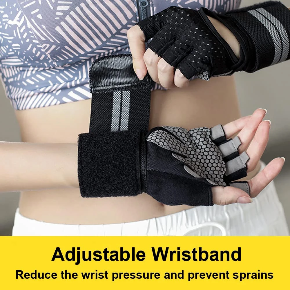 Gants de fitness demi-doigt av - Wrist Wraps Weightlifting Support avis et prix